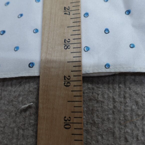 Theory Womens Shirt Medium Ivory Polka Dot Silk - Picture 10 of 14